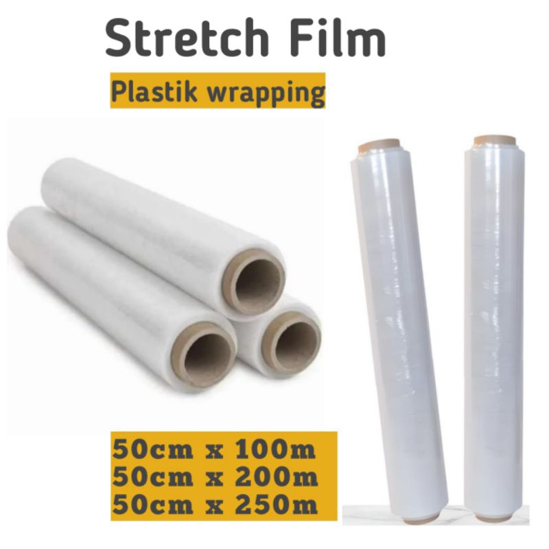 plastik wrapping Stretch film 50x100m