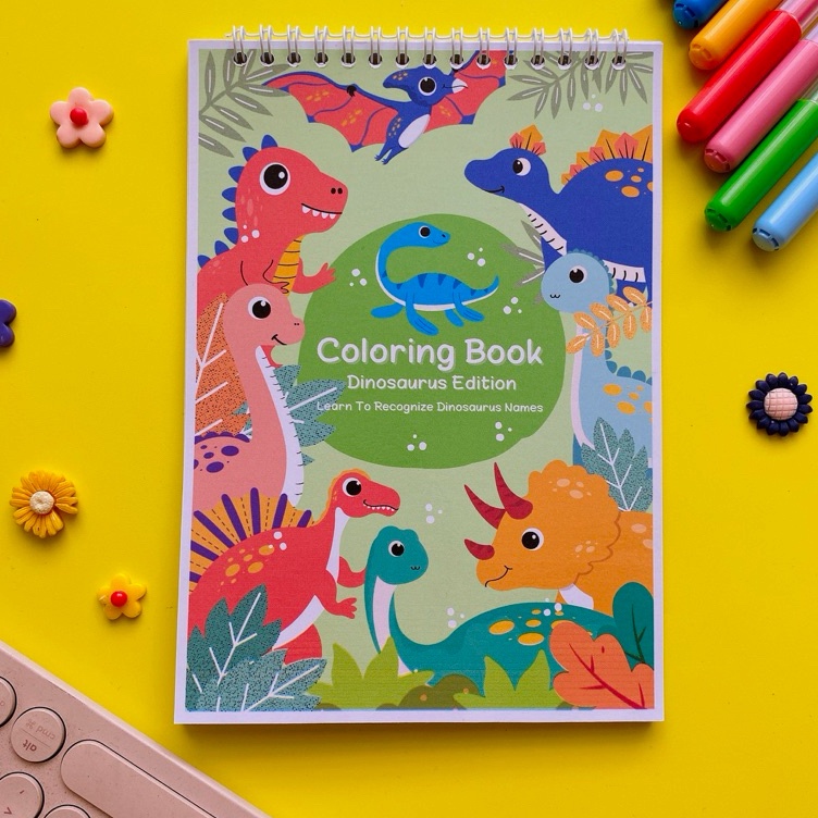 

KODE X18Z Dinosaurus Coloring Book For Kids Bilingual Book Indonesia Inggris