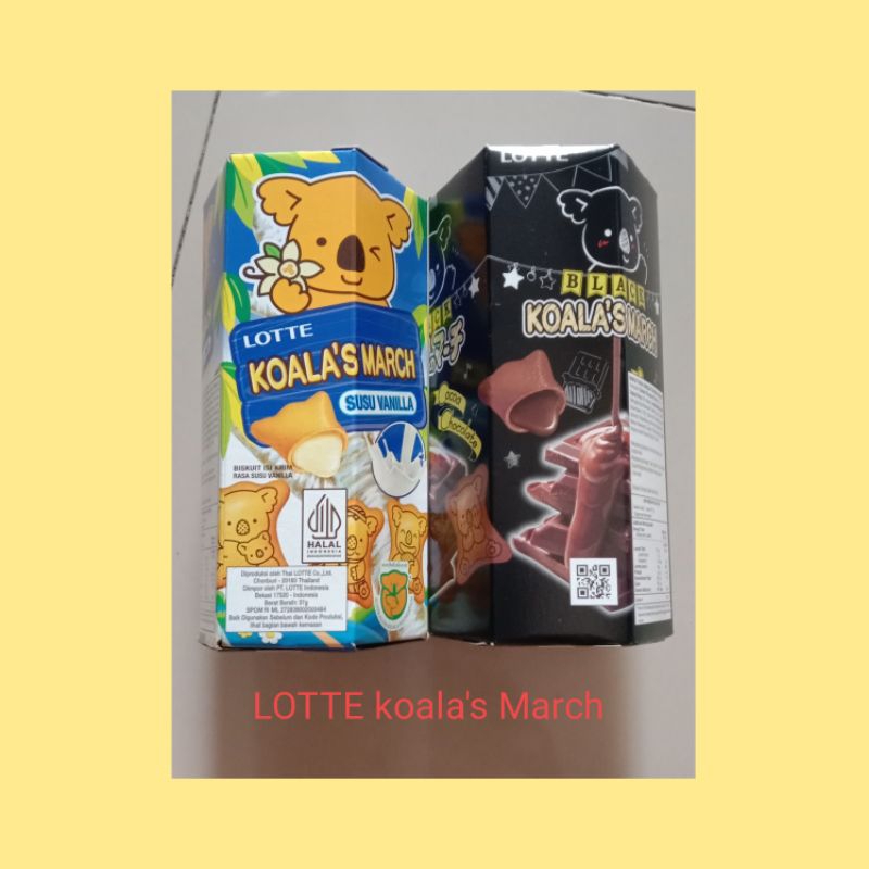 

LOTTE KOALA'S March SUsu Vanilla/COCOA Coklat,37gr