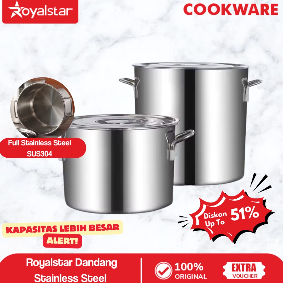 Harga Spesial Royalstar Dandang Stainless Steel SUS34 Tebal Panci Bakso