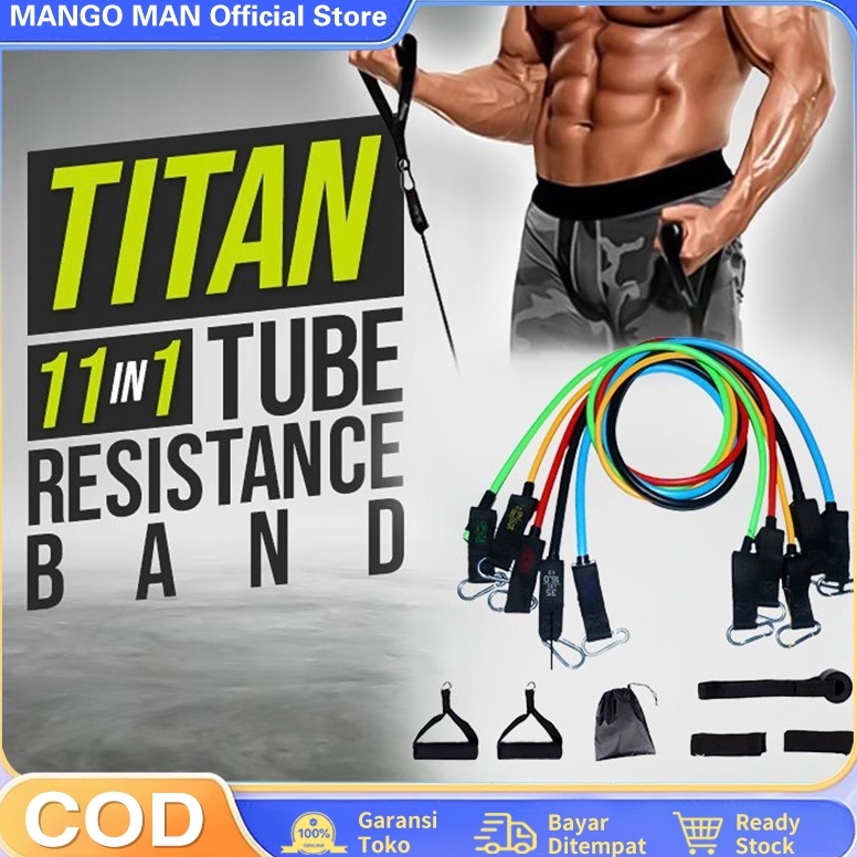 TRENDTERBARU MANGO MAN Official Shop karet resistance Tali Stretching Pilates Tube Yoga Fitness 11 I