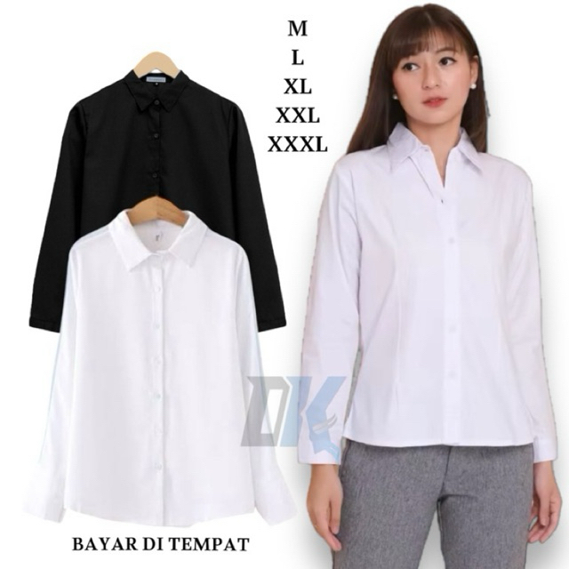 Kemeja Formal Wanita | Kemeja Putih Wanita | Kemeja Kerja Wanita | Hem Putih Wanita