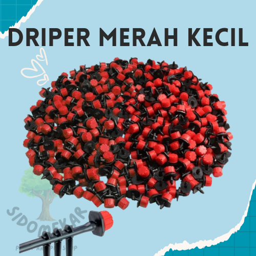Irigasi Tetes Dripper Emitter merah kecil 8 output