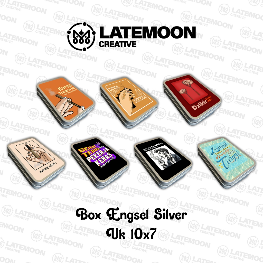 

BOX ENGSEL SILVER UK 10 X 7 DESAIN TYPHOGRAPHY (BISA COD) | WANITA | PRIA | HADIAH