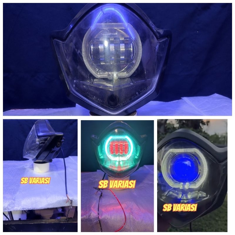 REFLEKTOR LAMPU DEPAN LED VIXION OLD2010-2012 BILED LED