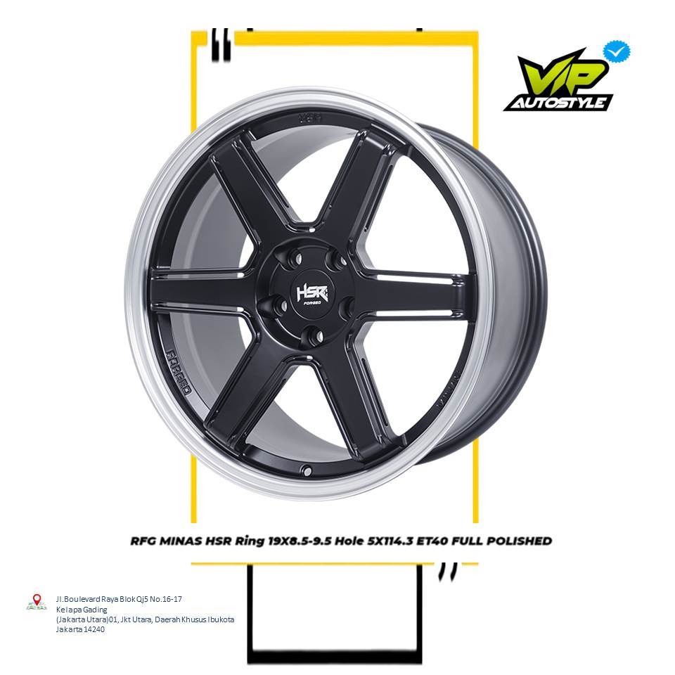 HSR RFG MINAS R19 - Velg Mobil Alphard, Velfire, Terios, Rush, Innova Zenix, Civic Ring 19 - HSR Jak