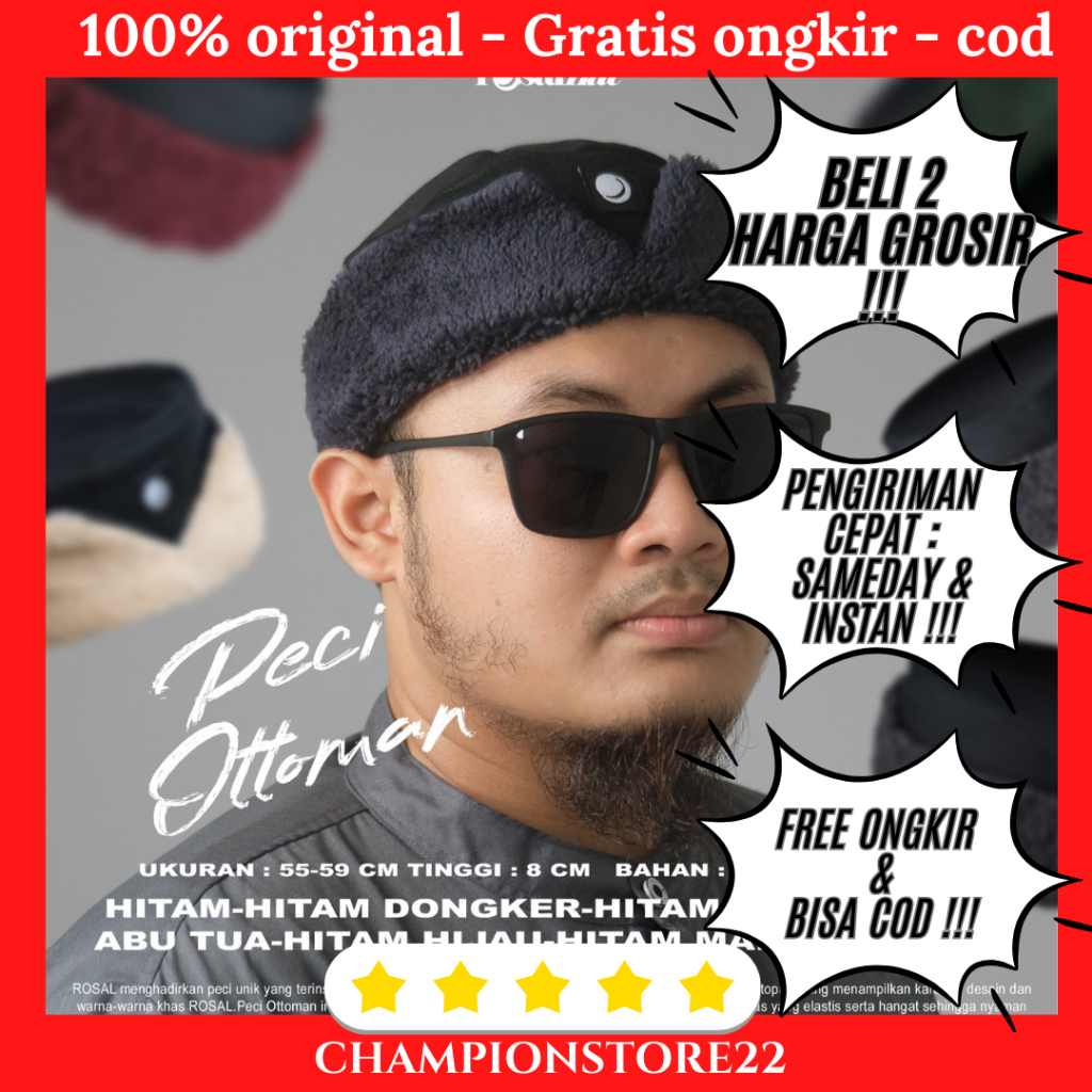 Peci Ottoman ROSAL Kopiah Songkok Unik Khas Topi Tradisional Turki Rosalhat