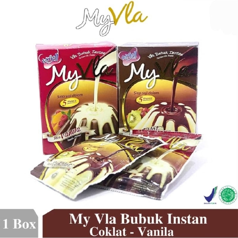 

My Vla Bubuk Instan Rasa Coklat / Vanila - 1box isi 6sachet