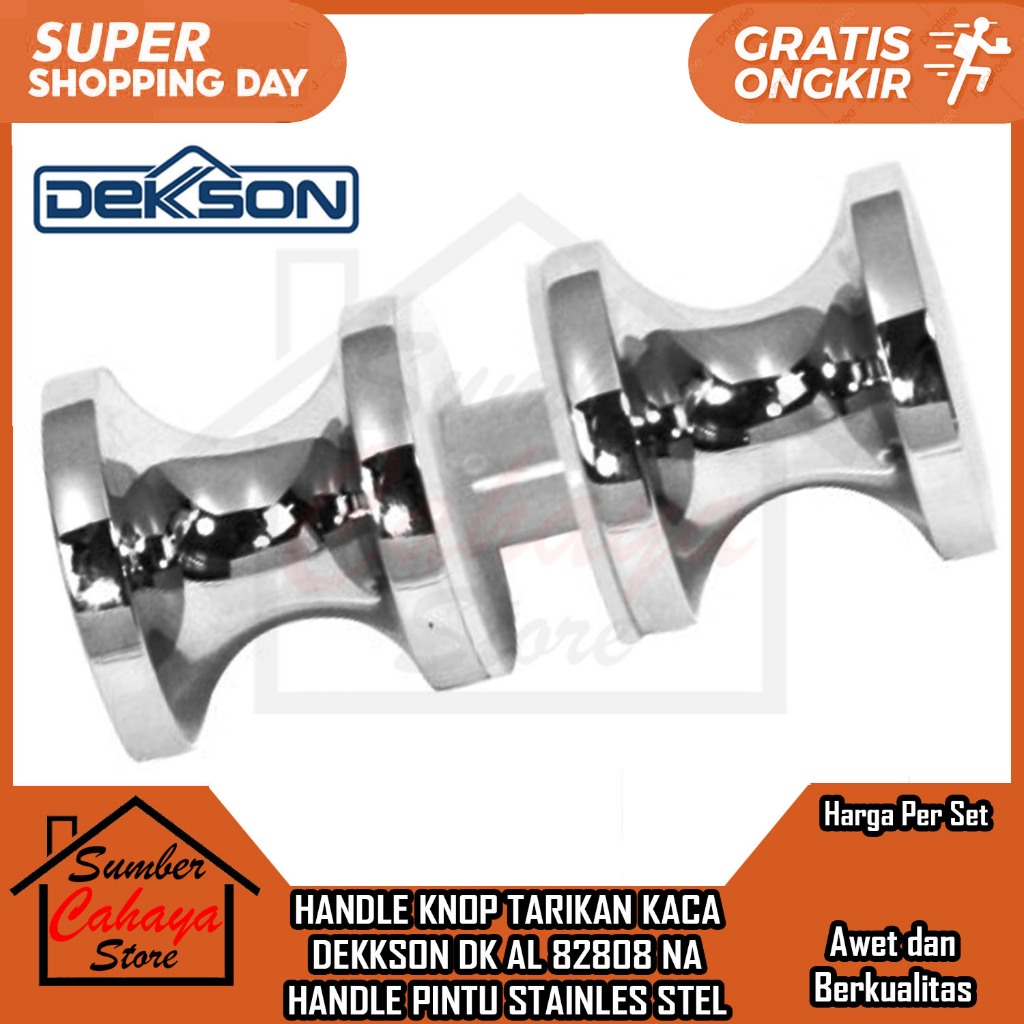 Handle Knop Knob Kenob Tarikan Kaca Dekkson Dk Al 82808 Na Silver Dekson Tarikan Pintu Door Kace Dek