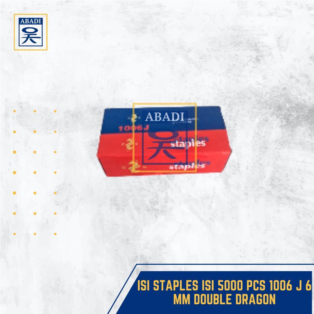 

ISI STAPLES ISI 5000 PCS 1006 J 6 MM DOUBLE DRAGON