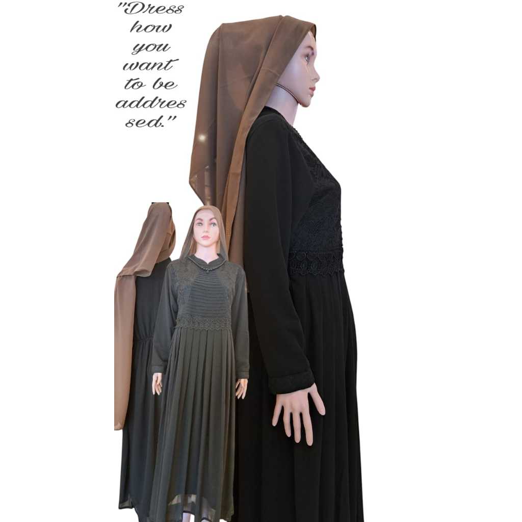 Babaali - Gamis/ Dress Hitam Pobda Brokat