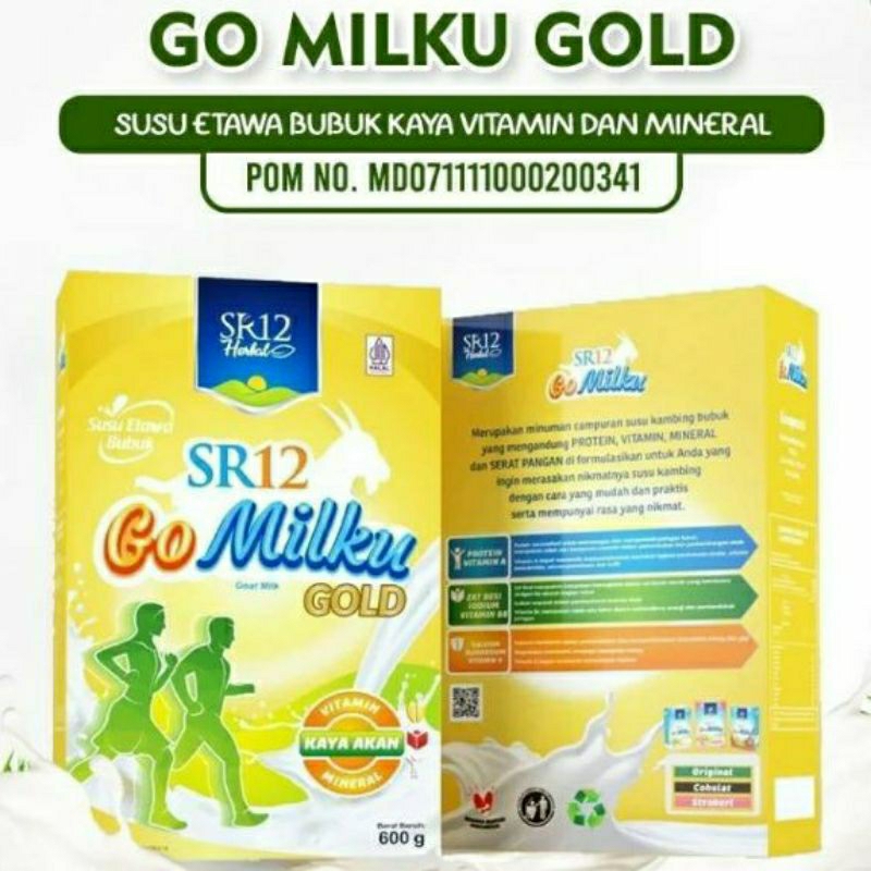 

SR 12 GoMilku Gold 600gr Susu Kambing Etawa