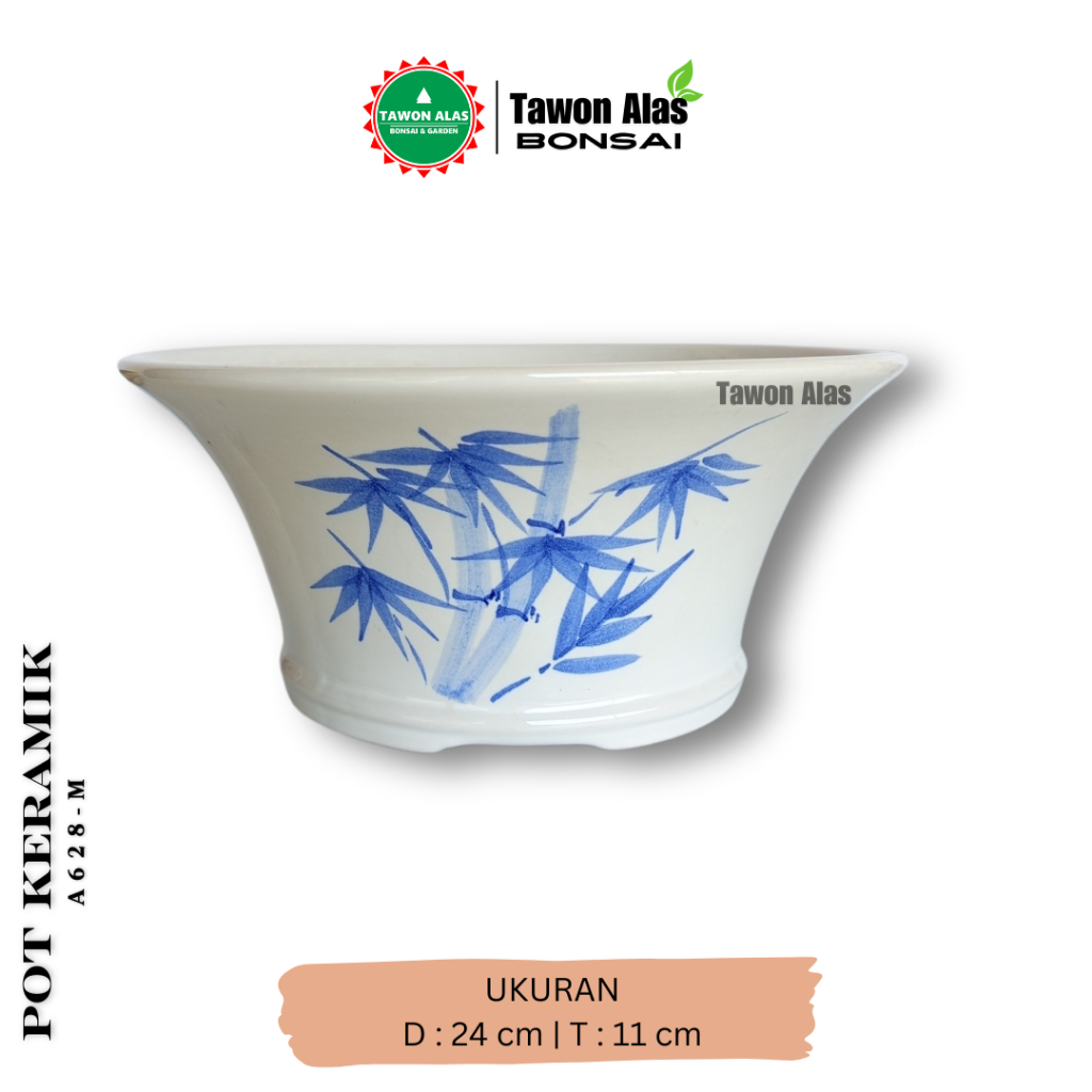 Pot Bonsai Keramik Bundar Small Bagus