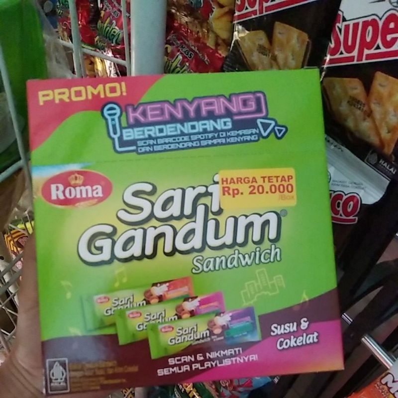 

sari gandum coklat box 324gr isi 12