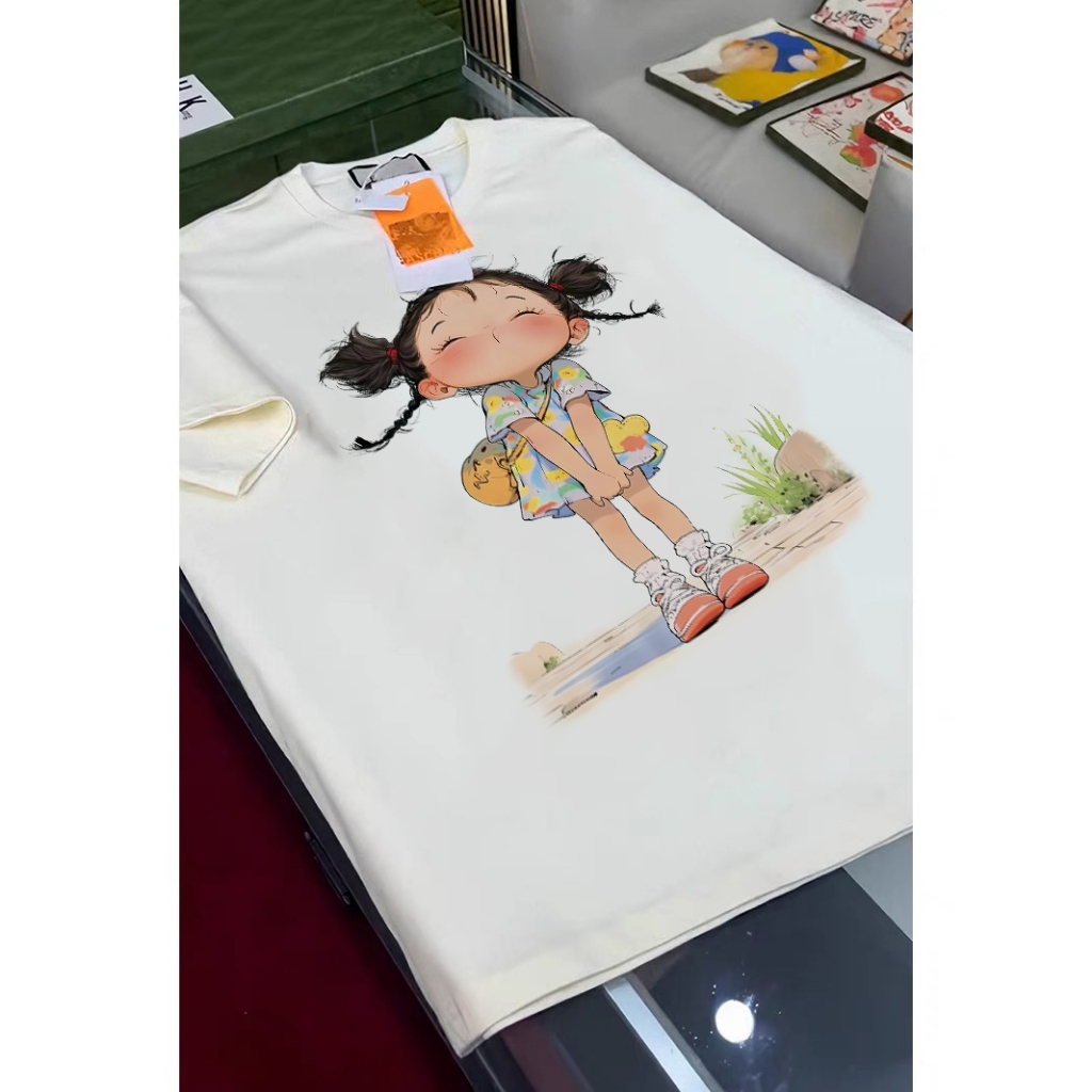 KOIKOO baju kaos oversize baju lengan pendek wanita baju oversize wanita lengan 3/4 baju kaos wanita