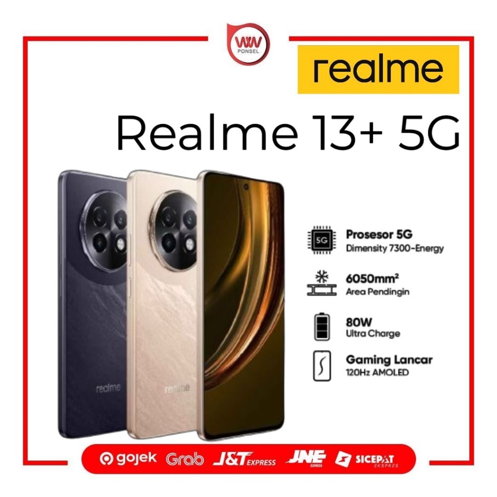 Hp Realme 13+ 5G Ram 12GB Internal 256GB Garansi Resmi