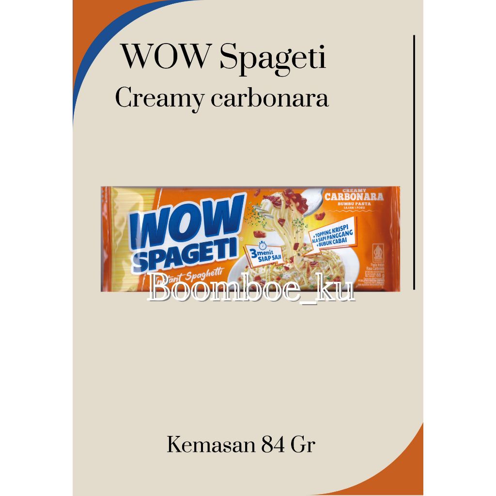 

WOW Spageti - Creamy Carbonara - 88Gr