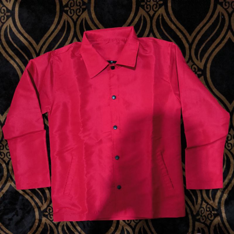 Coach Jacket Merah Cabe Second Like New Windproof (Preloved)