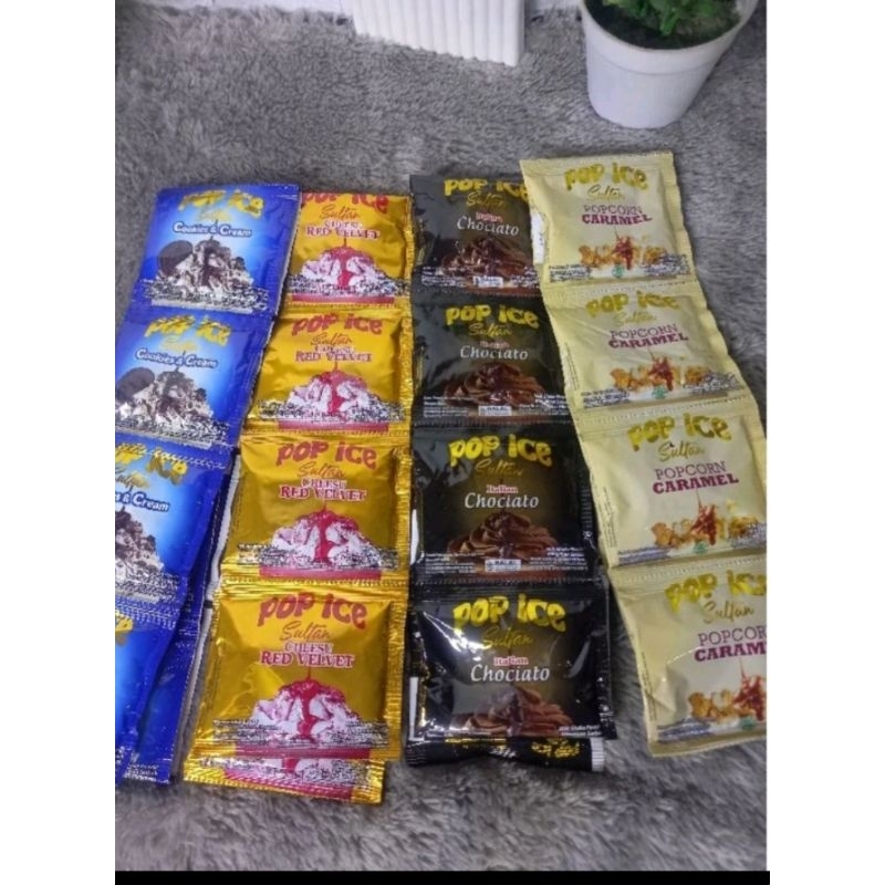 

MINUMAN POP ICE SULTAN VARIAN BARU 1 RENCENG ISI 10 SACHET