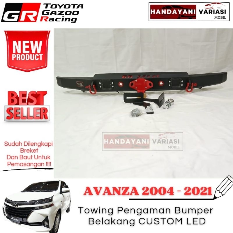 Towing Pengaman Bumper Belakang Mobil Toyota Avanza 2004 2021 Custom Led