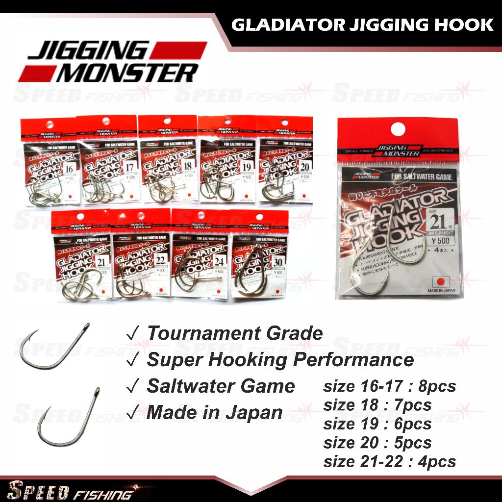 Kail Pancing Jigging Monster Gladiator Jigging Hook Saltwater Game Japan