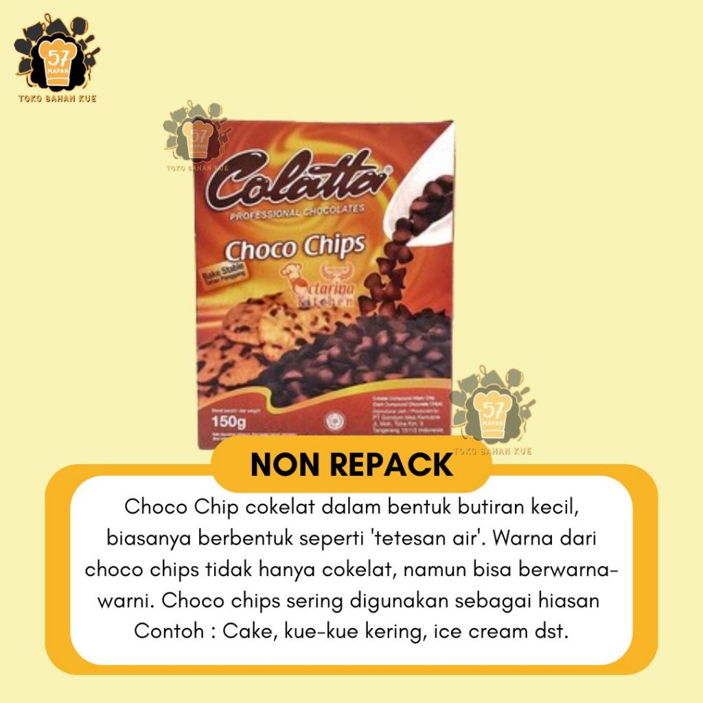 

COLATTA COKLAT CHIP KERUCUT KEMASAN DOS (NON REPACK)