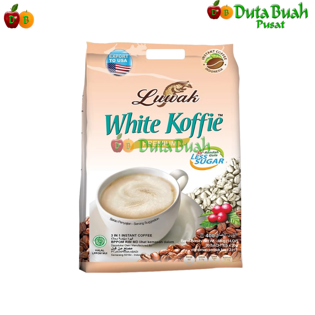 

DUTA BUAH WHITE KOFFIE LUWAK LESS SUGAR 19X19