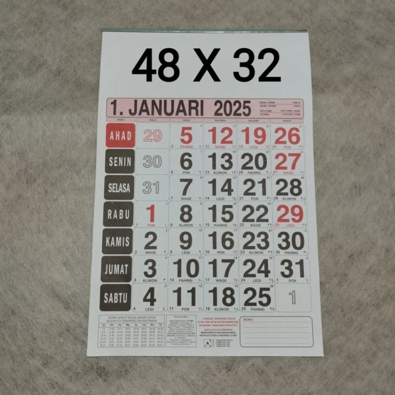 

{Cuci Gudang} Kalender Dinding Jawa 2025 | Kalender 2025 Murah