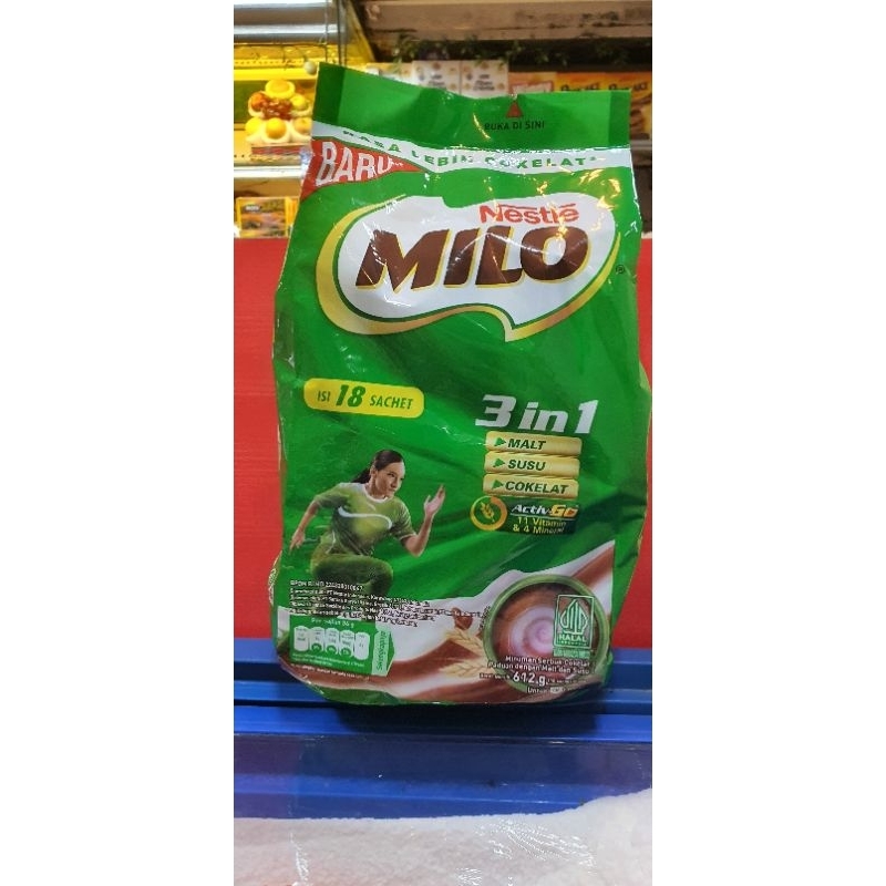 

Nestle MILO 3 in 1 isi 18 Sachet 612 gr