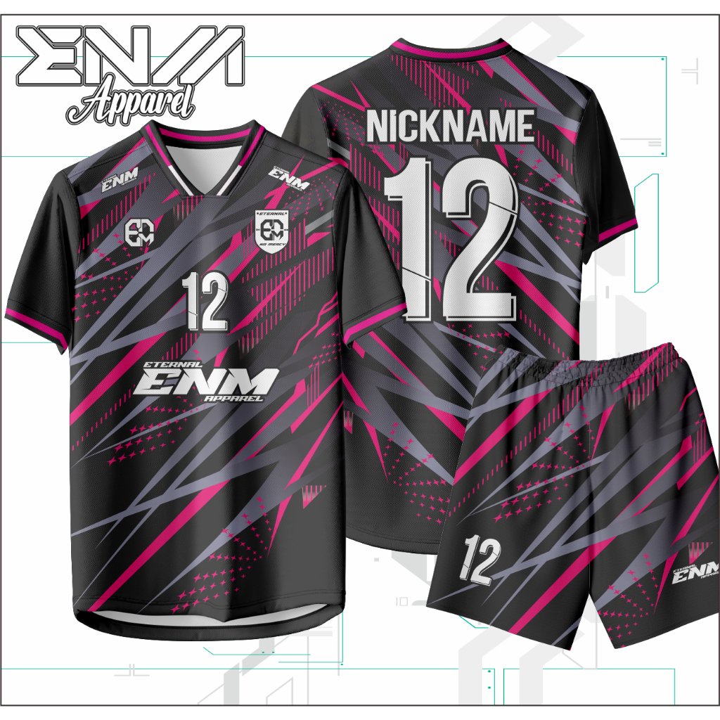 JERSEY VOLLY STARPINK CUSTOM BAJU VOLI COWOK CEWEK FULL PRINT GRATIS NAMA,TEAM,SPONSOR,NOMOR,LOGO