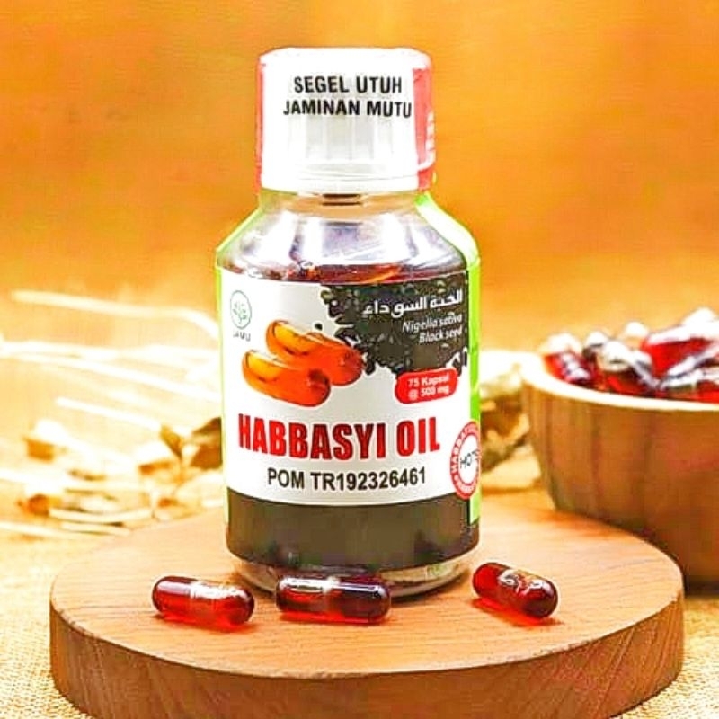Habbasyi Oil HNU 75Kapsul Habbasyi Niaga Utama Minyak Habbatussauda Jinten Hitam Ethiopia