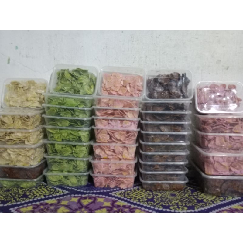 

Kripik Pisang Cokelat, Maca, Strawbery, Taro, Tiramisu 120g/250g