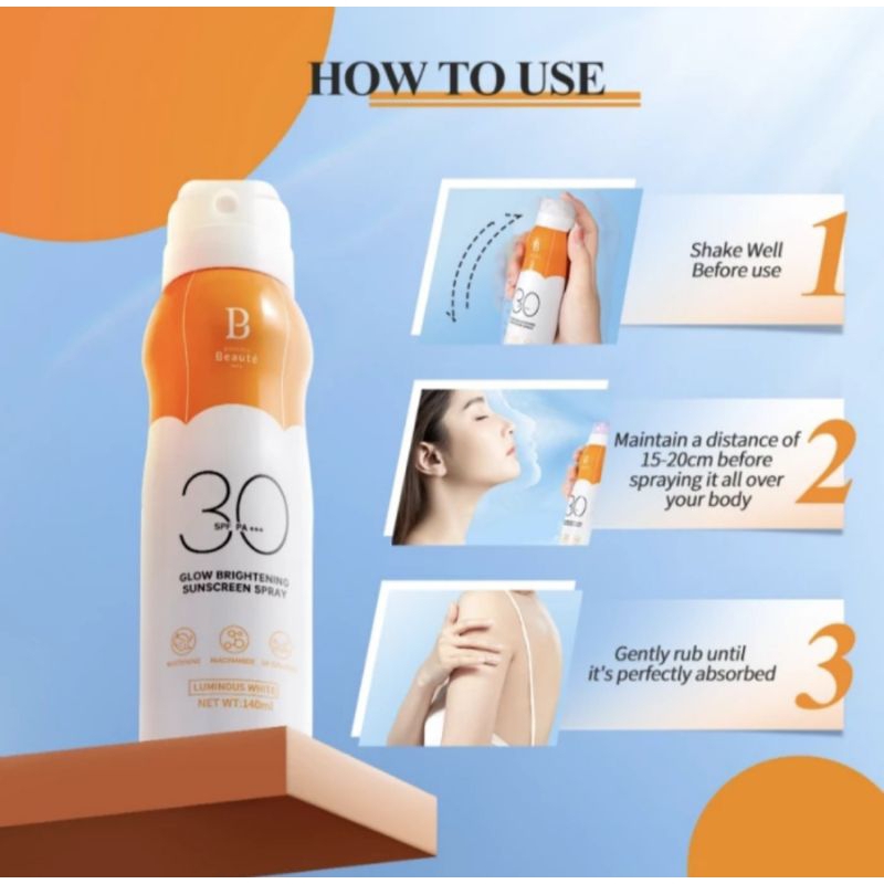 Premiere Beaute Glow Brightening Sunscreen Spray