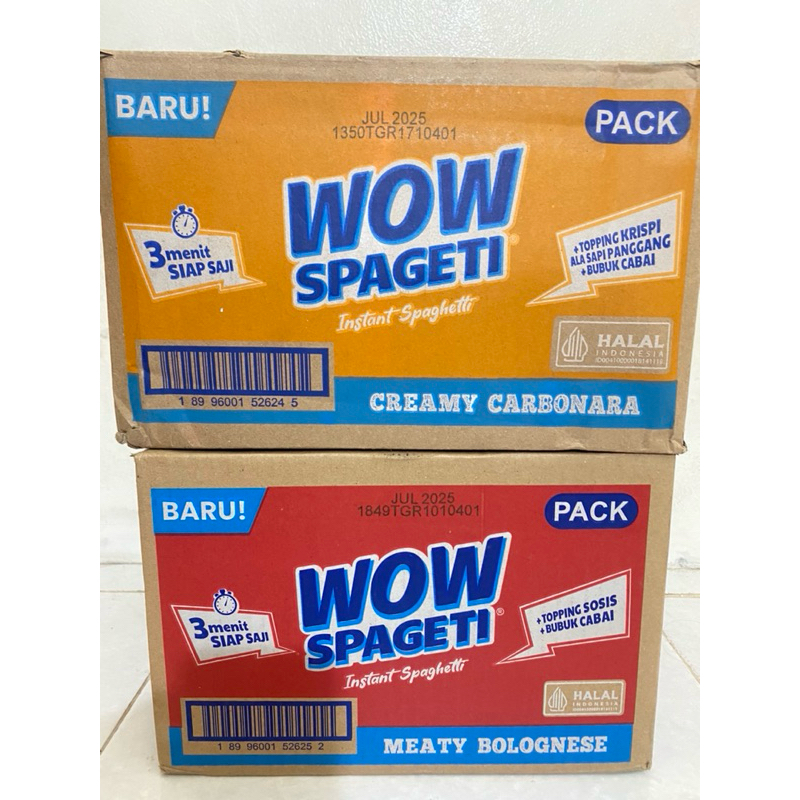 

Wow Spageti 1 dus 40 pcs Carbonara bolognese