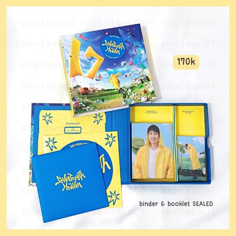 SEVENTEEN ALBUM CARAT VER SEVENTEENTH HEAVEN WONWOO KUNING JAS HUJAN 17 BINDER BOOKLET SEALED FIX ME