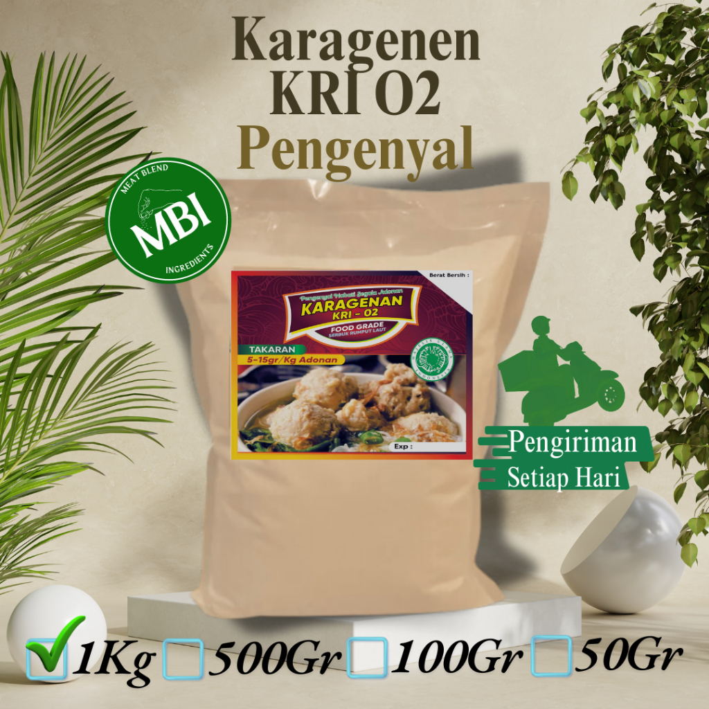 

Karagenan KRI-02 | Karagenan Berkualitas Tertinggi - Pengenyal Rumput Laut (500gram)