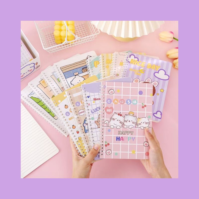 

BUKU TULIS RING MOTIF A5/ BUKU CATATAN UKURAN A5 TERMURAH