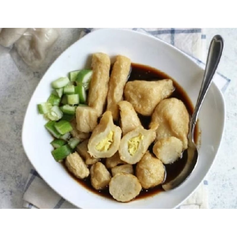 

Pempek Mini Asli Palembang Full Ikan Tenggiri isi mix 6 pcs