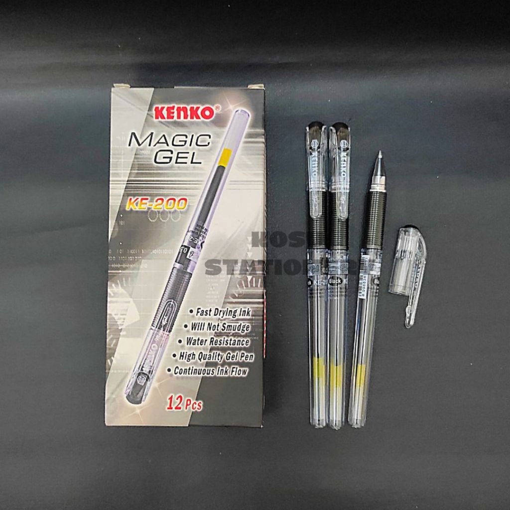 

BOLPEN GEL / BALLPOINT GEL / PULPEN GEL / POLPEN GEL KENKO KE 200 HITAM