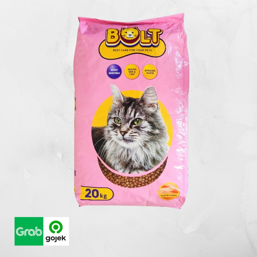 GRAB GOJEK MAKANAN KUCING BOLT SALMON 20KG BOLT SALMON