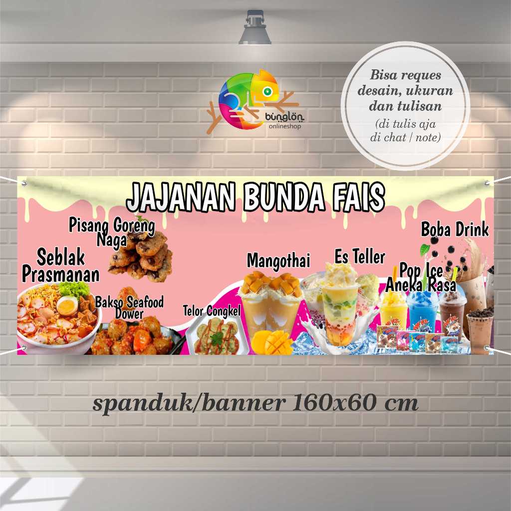 Cetak Spanduk Banner Aneka Jajanan