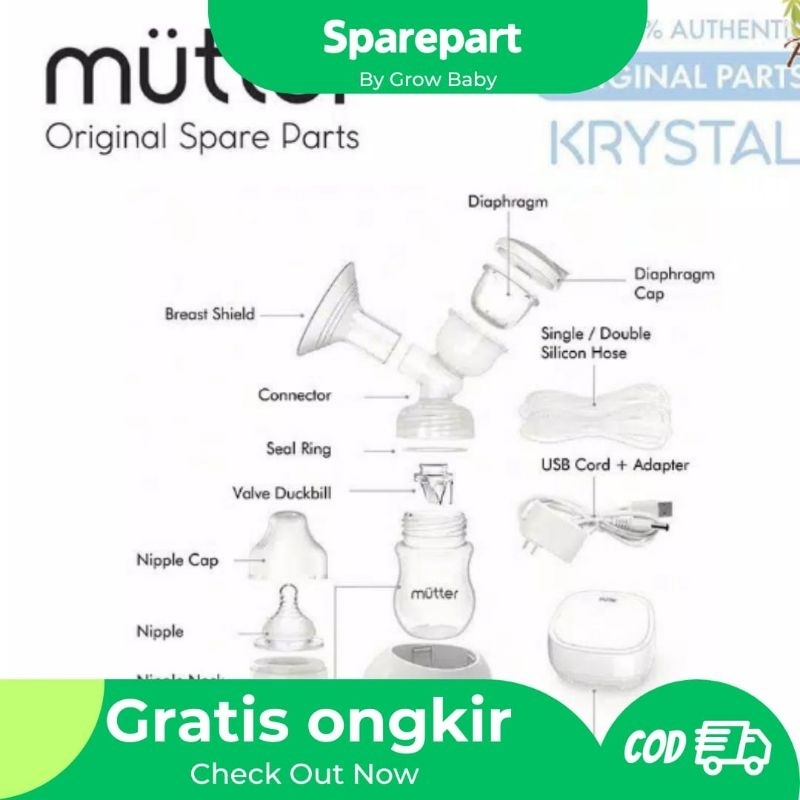 Sparepart Mutter Krystal Breast Pump Alat Pompa Asi Perlengkapan Peralatan Ibu Menyusui By Mallpompa