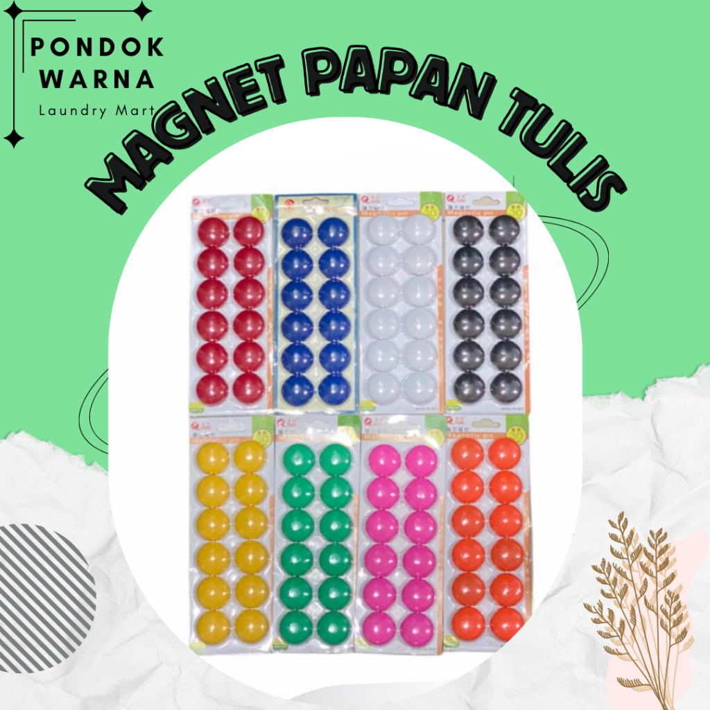 

Magnet papan tulis / Magnet whiteboard / warna warni