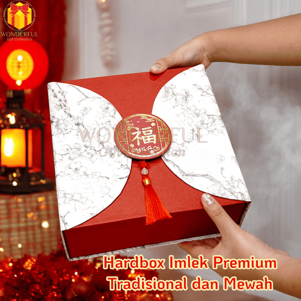 

Hardbox Chinese New Year /Kotak imlek Sakura Metalik/Gift Box 22x22x8 WGC-C029