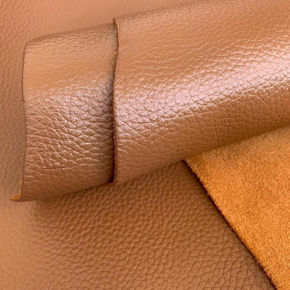 KODE B87Y Kulit sapi asli lembaran milling motif jeruk PREMIUM