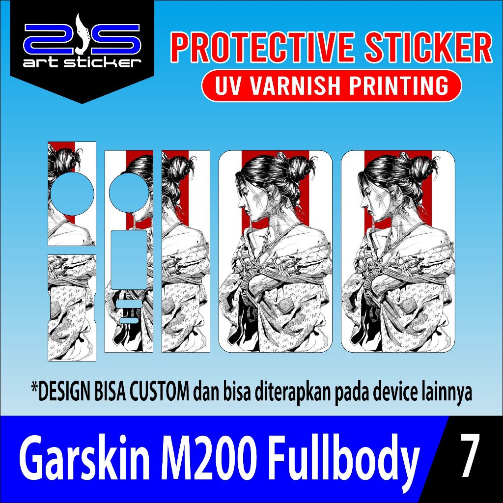 

StikerM200 UV Female Samurai Varnish Printing