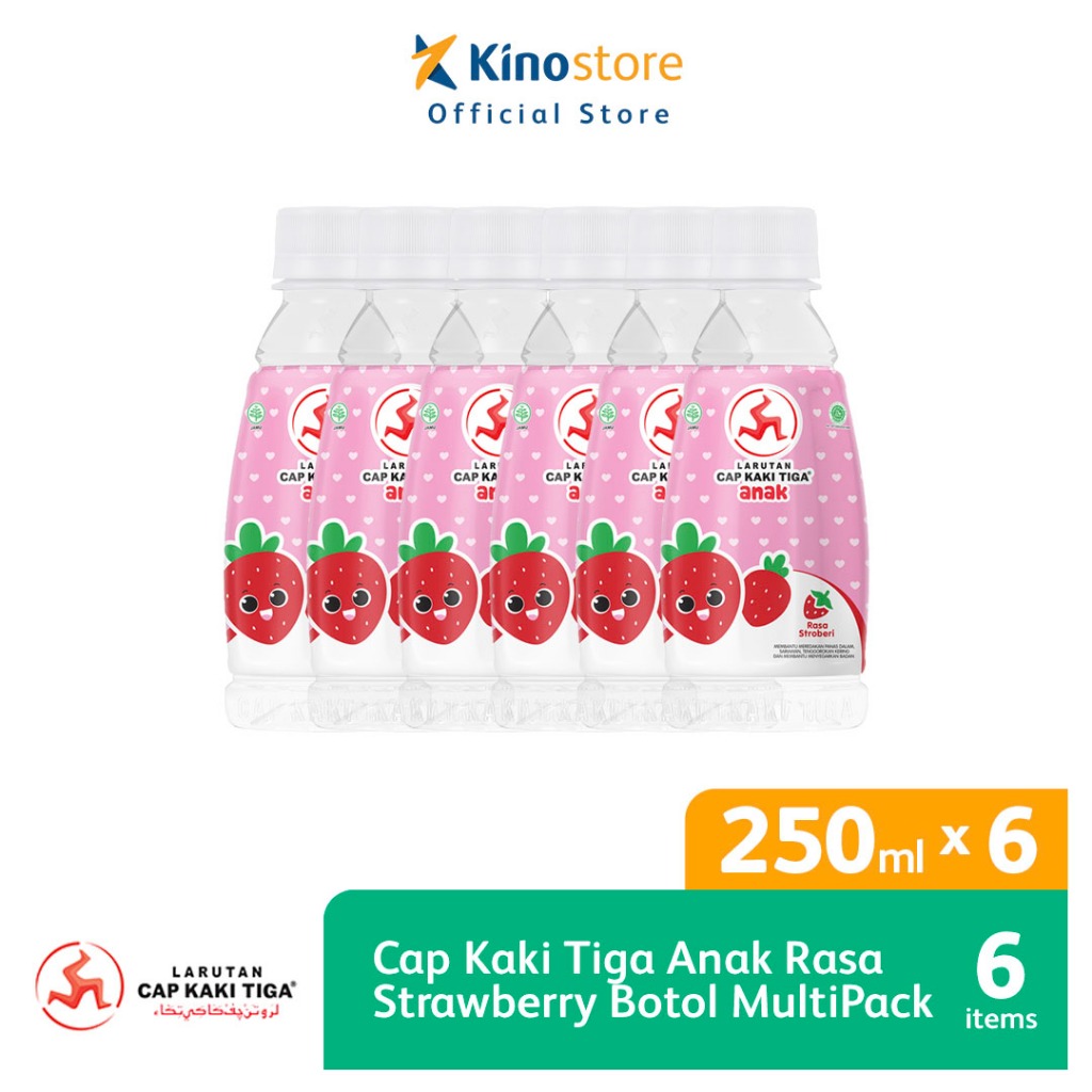 

Cap Kaki Tiga Anak Rasa Srawberry Botol 250ml