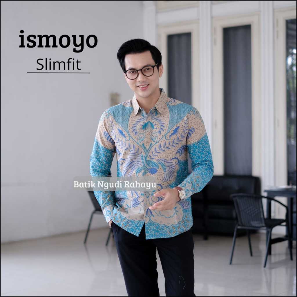 ISMOYO SLIMFIT NGUDI RAHAYU KEMEJA BATIK PRIA LENGAN PENDEK PANJANG LAPIS FURING PREMIUM MODEDRN