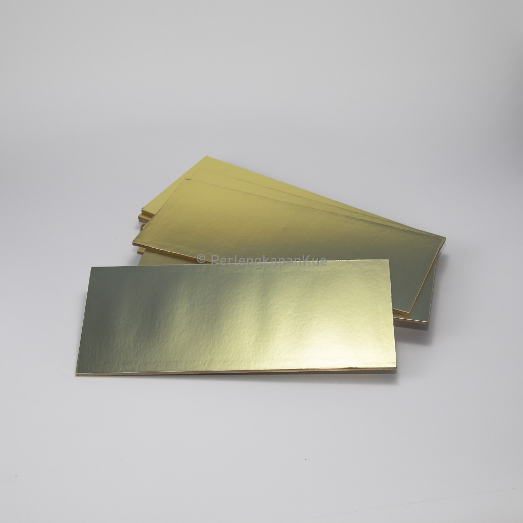 alas kue tart / tatakan kue ulang tahun warna GOLD uk 10 x 20