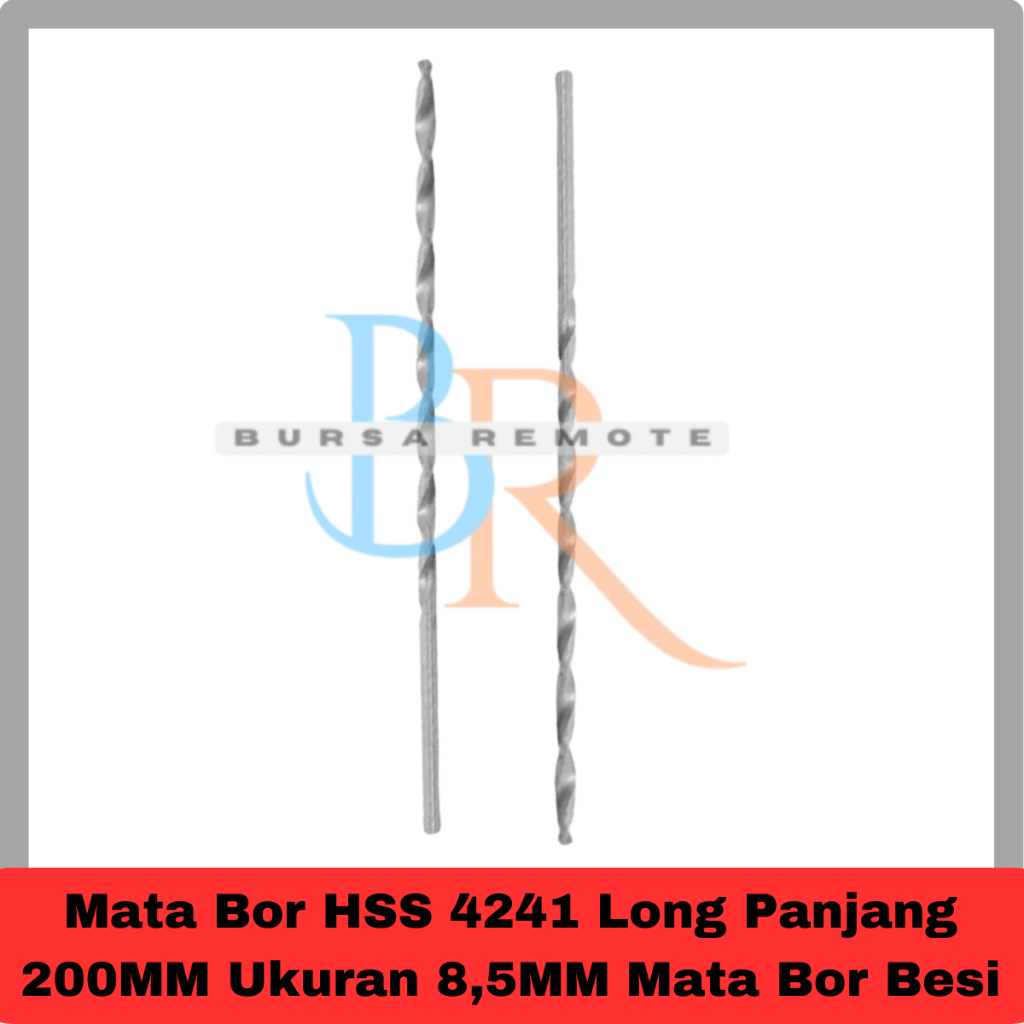 Mata Bor HSS 4241 Long Panjang 200MM Ukuran 8,5MM Mata Bor Besi